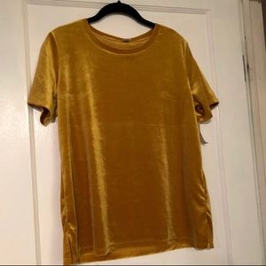 Golden Mustard Velvet Tee